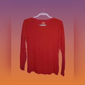 💎 Faded Glory XL Red Long Sleeved T-Shirt